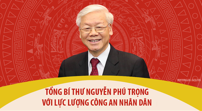 (ĐCSVN)  - Trên cương vị Ủy viên Ban Thường vụ Đảng ủy Công an Trung ương, Tổng Bí thư Nguyễn Phú Trọng luôn dành sự quan tâm đặc biệt, lãnh đạo, chỉ đạo đối với lực lượng Công an nhân dân.