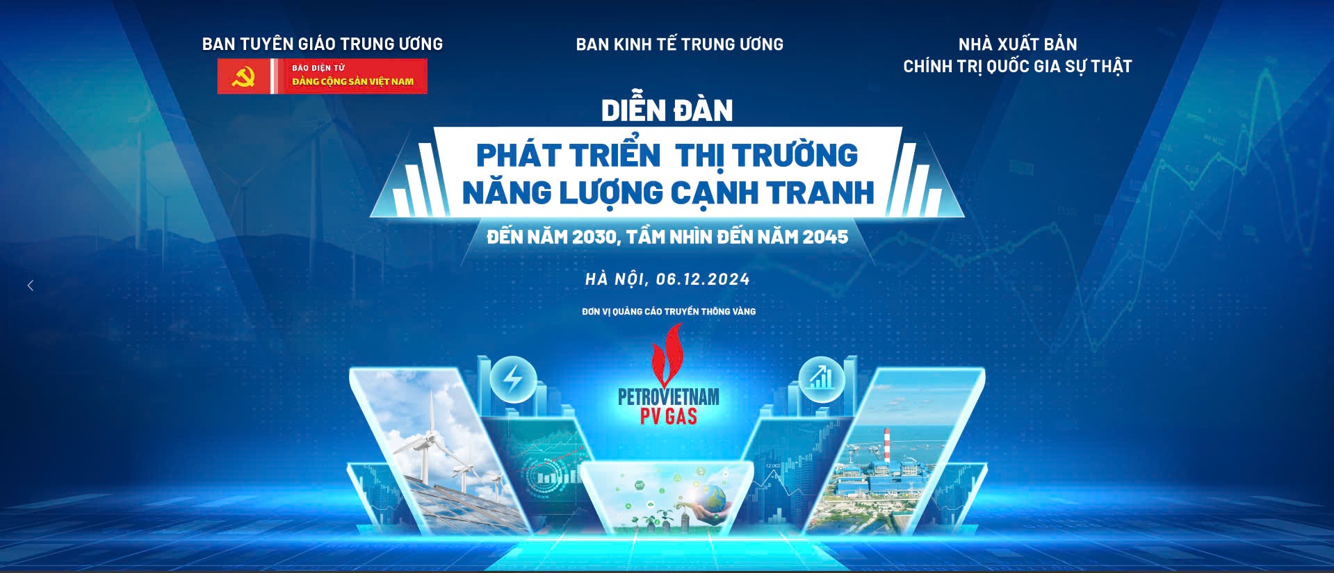 (ĐCSVN) - Vào 8h sáng mai (6/12), tại Trung tâm Hội nghị Quốc tế, 11 Lê Hồng Phong, Ba Đình, Hà Nội sẽ diễn ra Diễn đàn “Phát triển thị trường năng lượng cạnh tranh đến năm 2030, tầm nhìn đến năm 2045”.