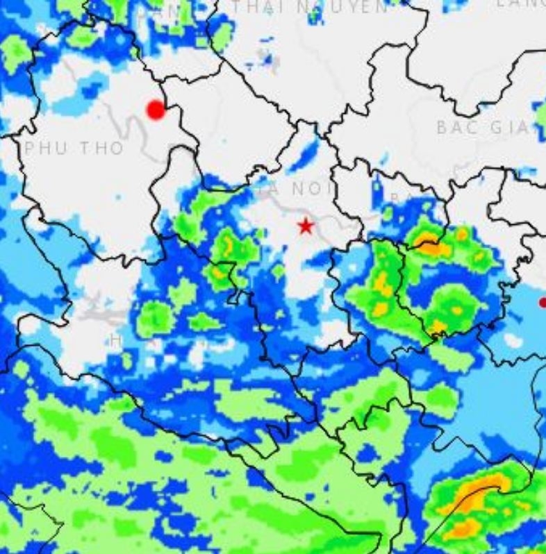 (ĐCSVN) – Trong khoảng 20 phút đến 3 giờ tới, khu vực nội thành Hà Nội sắp có dông, tố, lốc, mưa đá và mưa lớn cục bộ.