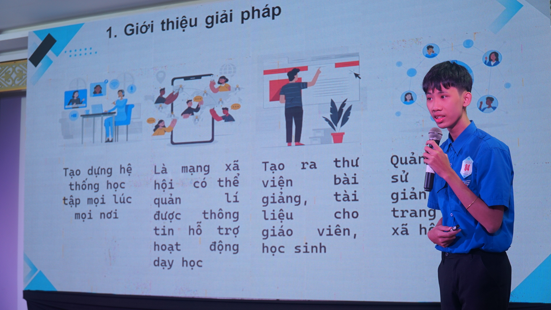 (ĐCSVN) -  Cuộc thi đã góp phần mang thông điệp “Chuyển đổi số” đến với các bạn đoàn viên, thanh niên; khơi dậy sự năng động, sáng tạo trong việc đề ra những ý tưởng, sáng kiến thực hiện nhiệm vụ, giải quyết các vấn đề cụ thể, mang lại lợi ích thiết thực cho công cuộc chuyển đổi số, cho cộng đồng và xã hội.