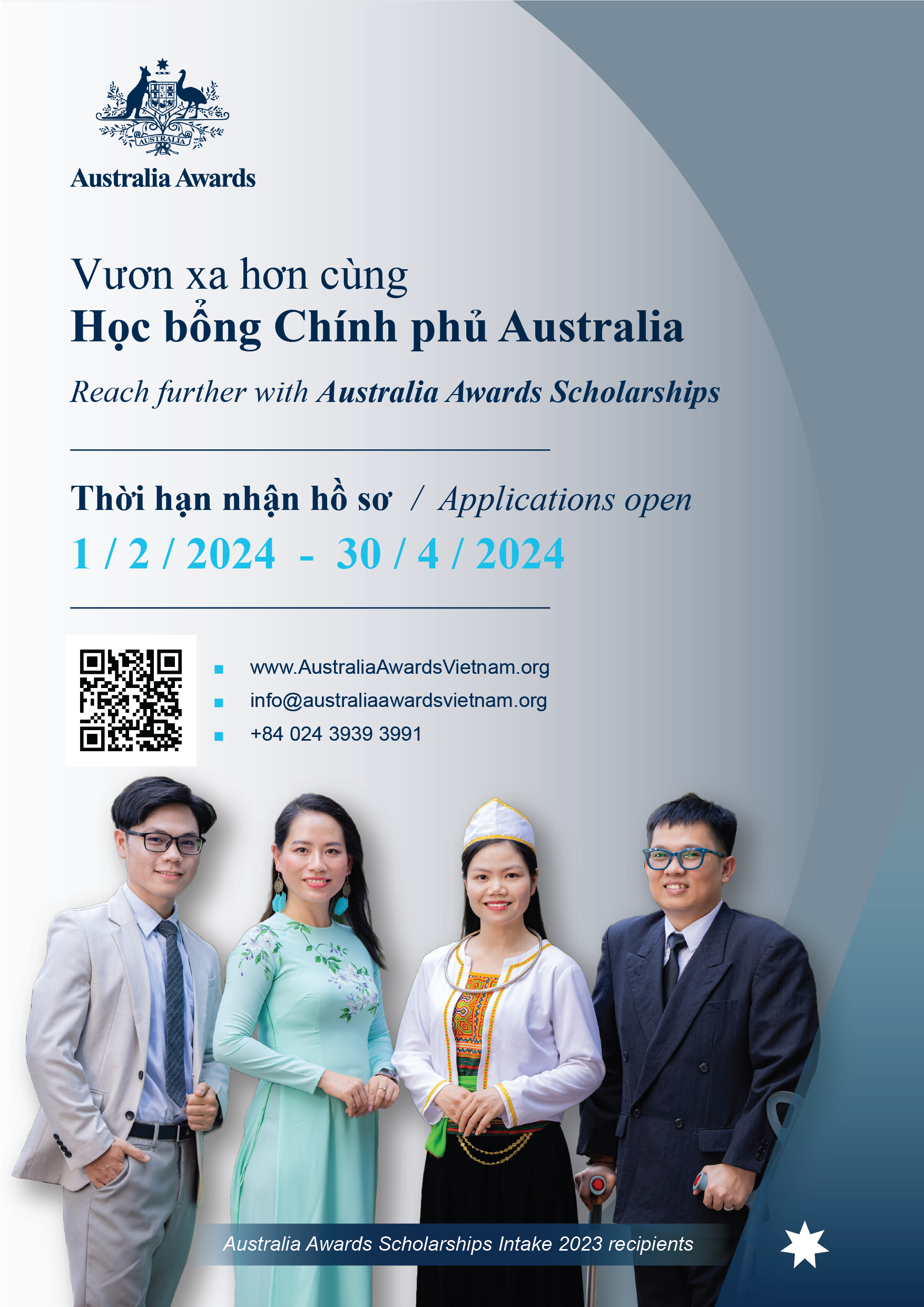 (ĐCSVN) – Công dân Việt Nam có thể nộp hồ sơ xin Học bổng Chính phủ Australia (AAS) nhập học năm 2025 từ ngày 1/2/2024 đến ngày 30/4/2024.