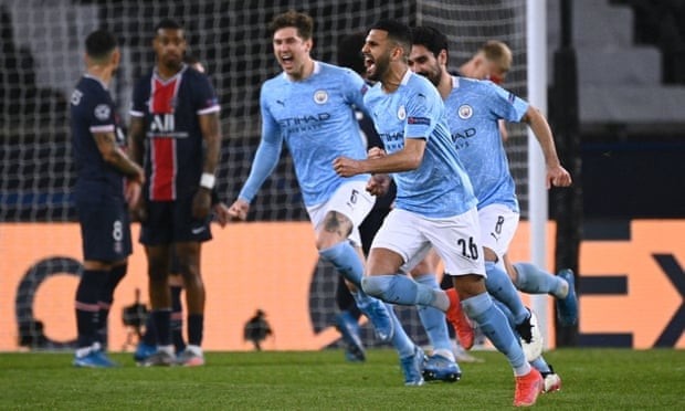  Lượt đi bán kết Champions League: Man City đánh bại PSG 2-1 trên sân khách 