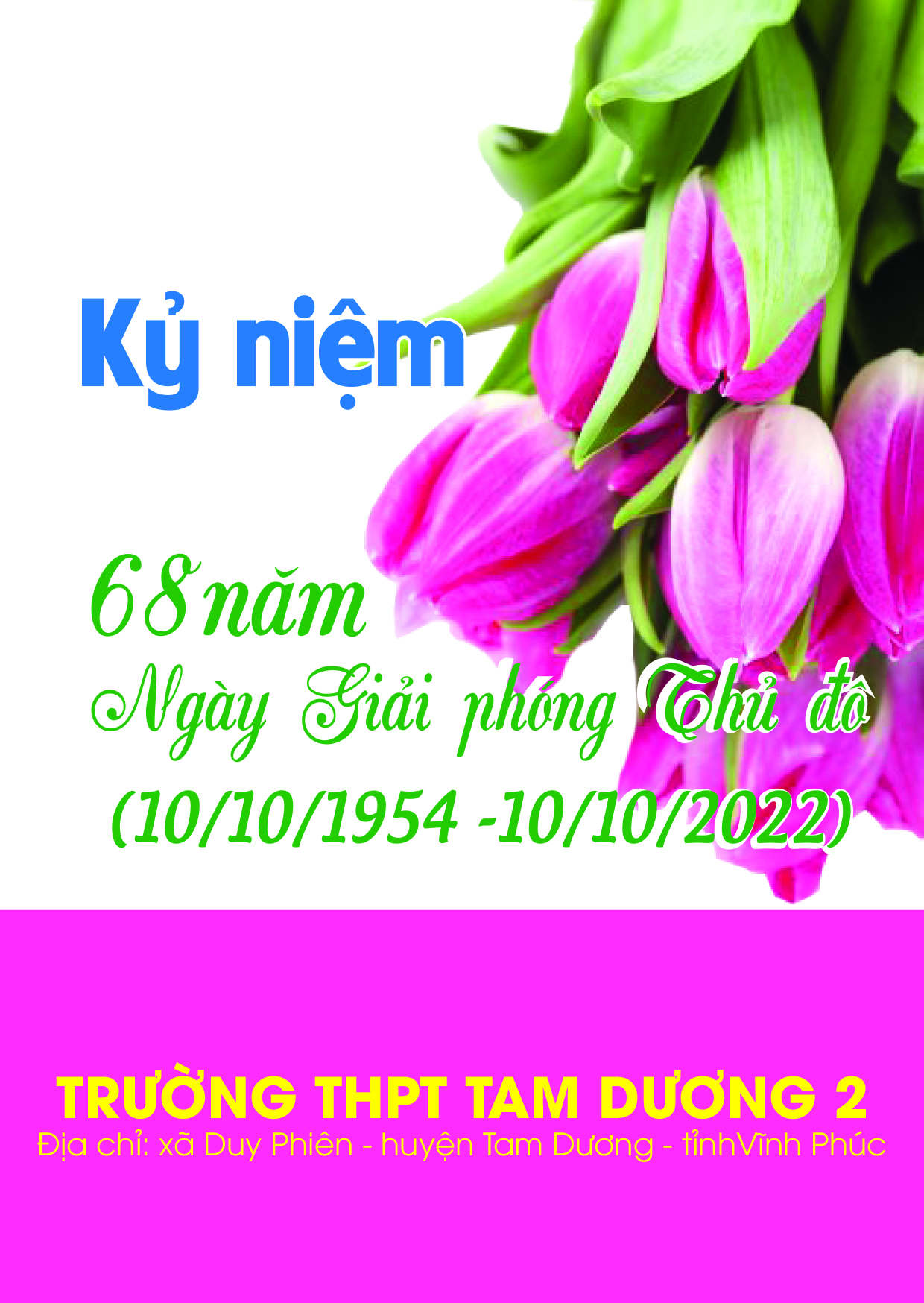 (ĐCSVN)- Trường THPT Tam Dương 2 kỷ niệm 68 năm Ngày Giải phóng Thủ đô (10/10/1954 - 10/10/2022)