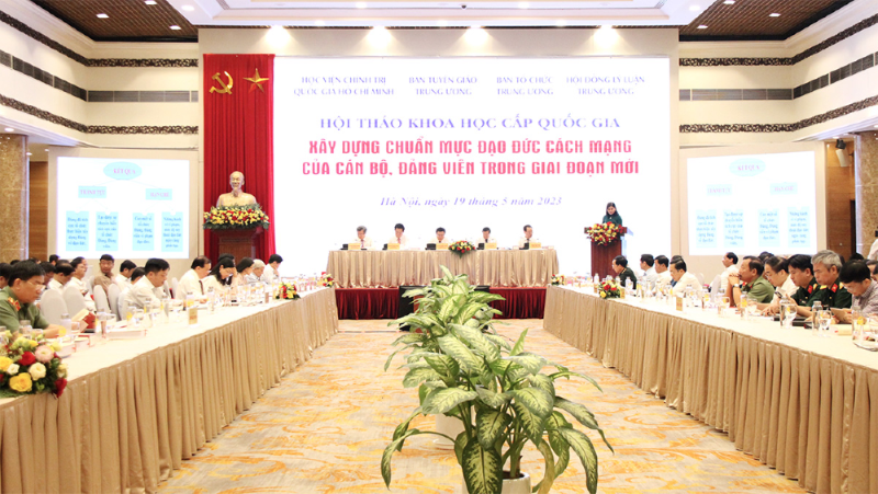 Hội thảo khoa học quốc gia về xây dựng chuẩn mực đạo đức cách mạng của cán bộ, đảng viên trong giai đoạn mới