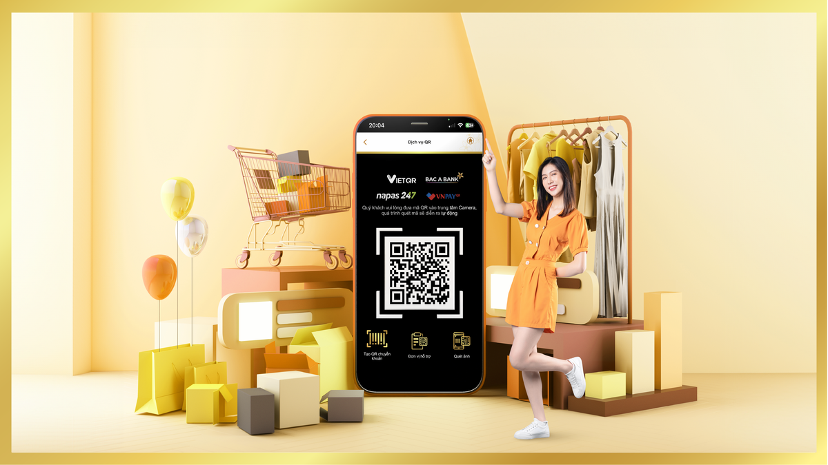 Giao dịch thuận tiện bằng QR code, khách hàng nhận tiền ưu đãi từ BẮC Á BANK