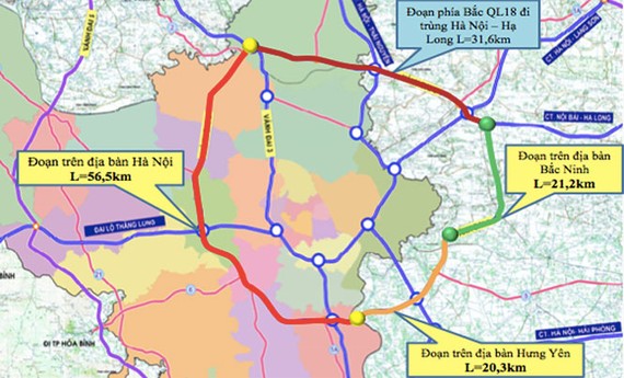 Đưa Dự án đường Vành đai 4 Hà Nội vào khai thác từ năm 2027​