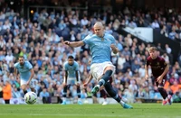 Haaland lập hat-trick khi Man City đè bẹp Ipswich tại Etihad