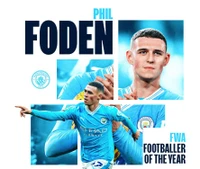 Phil Foden giành giải Cầu thủ xuất sắc nhất năm của Hiệp hội phóng viên bóng đá Anh