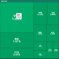 Đảo chiều cuối phiên,  VN-Index bật tăng gần 16 điểm