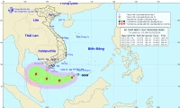 Áp thấp nhiệt đới có nguy cơ thành bão tại Nam biển Đông