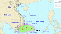 Vùng áp thấp đã mạnh lên thành áp thấp nhiệt đới