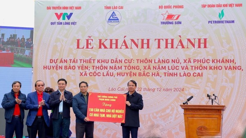  PV GAS tài trợ 10 tỷ đồng Dự án tái thiết khu dân cư thôn Kho Vàng tỉnh Lào Cai 