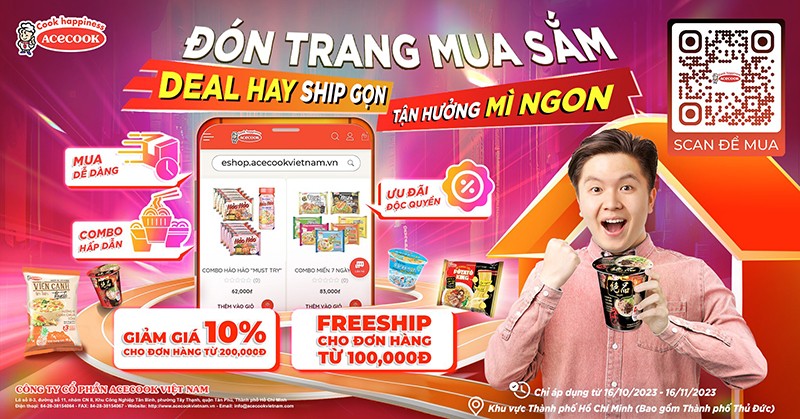  Acecook Việt Nam ra mắt trang web bán hàng thương mại điện tử EShop Acecook Việt Nam 