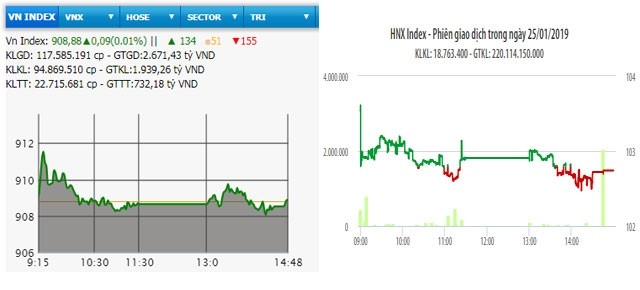  Cổ phiếu trụ cột phân hóa, VN-Index tăng nhẹ 