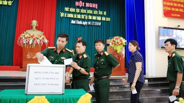  Hơn 367 triệu đồng ủng hộ “Quỹ vì Trường Sa thân yêu” tại Ninh Thuận 