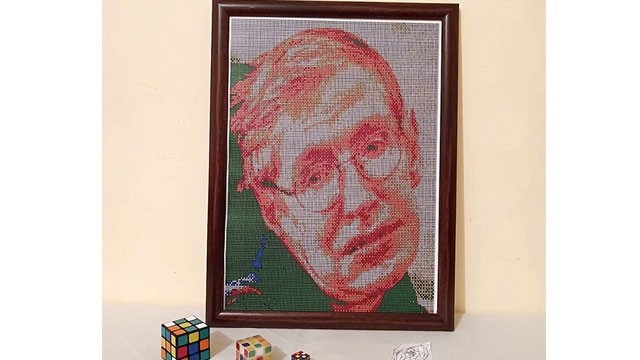  Vẽ tranh bằng rubik 